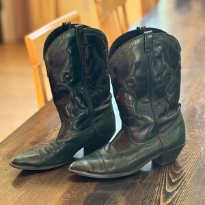 Green Dingo Leather Cowboy Boots